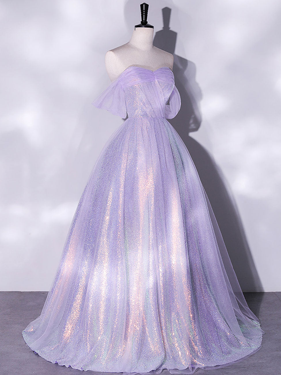 light purple long dress Mermaid Sweetheart Neck Lace Prom Formal Dress US14 / As Picture unlined body This is the perfect formal dress for your next event! Zapaka Women Off The Shoulder