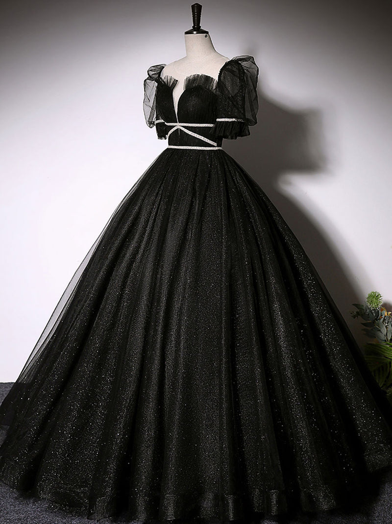 black shiny formal dress Bella and Bloom Boutique