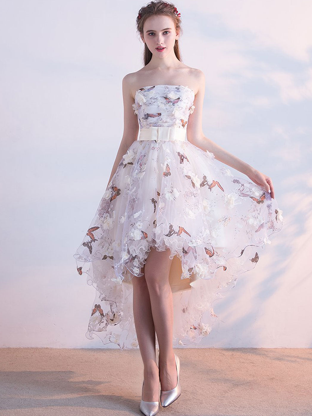 A-Line Tulle Lace Short Prom Dress, Tulle Homecoming Dress