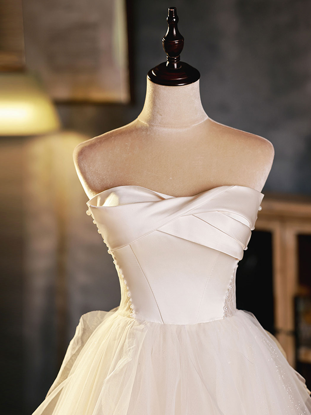 Cute white tulle short prom dress white homecoming dress – dresstby