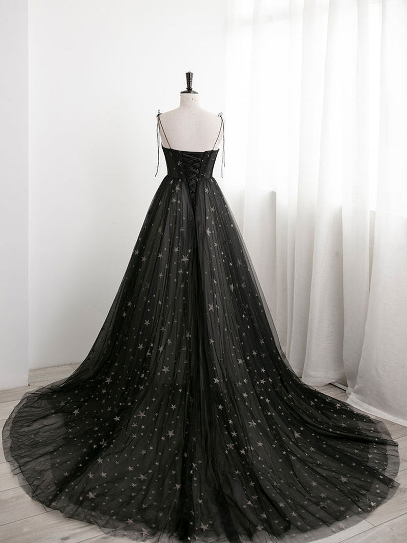 Elegant Sweetheart Neck Black Lace Long Prom Dresses, Strapless Black – Eip  Collection