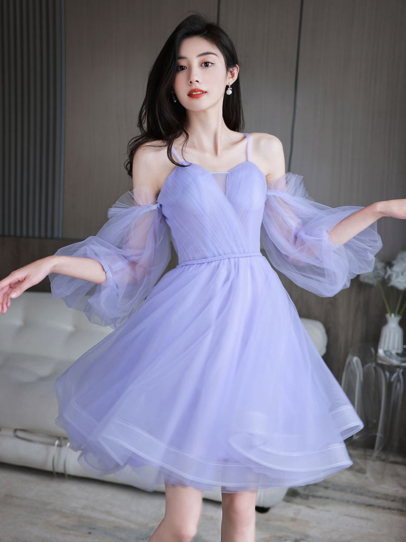 Cute Sweetheart Neck Tulle Short Prom Dress, Cute Puffy Homecoming Dress US 2 / Sky Blue Cute Sweetheart Neck Tulle Short Prom Dress, Cute Puffy Homecoming Dress US 2 / Sky Blue