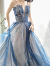 Champagne Tulle Long Prom Dress Champagne Tulle Formal Dress