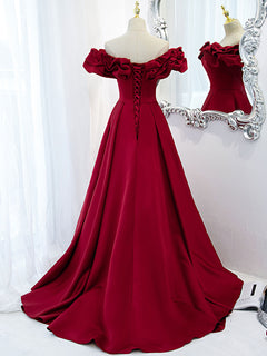 Burgundy Formal Evening Dress