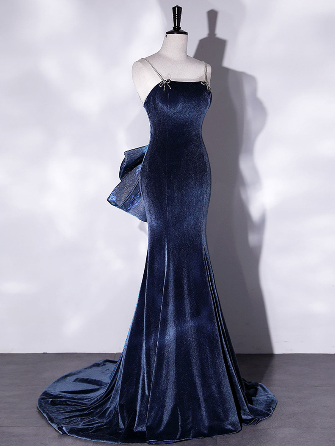 Mermaid Velvet Blue Long Prom Dresses, Blue Velvet Long Evening Dress US 12 / Burgundy Mermaid Velvet Blue Long Prom Dresses, Blue Velvet Long Evening Dress US 12 / Burgundy