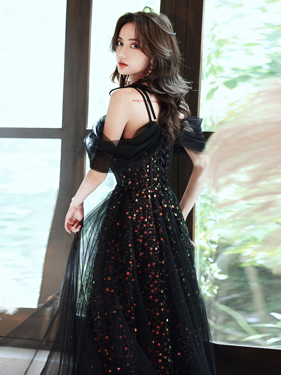 Black A-Line Long Prom Dresses, Black Formal Graduation Party Dress US 12 / Custom Color Black A-Line Long Prom Dresses, Black Formal Graduation Party Dress US 12 / Custom Color