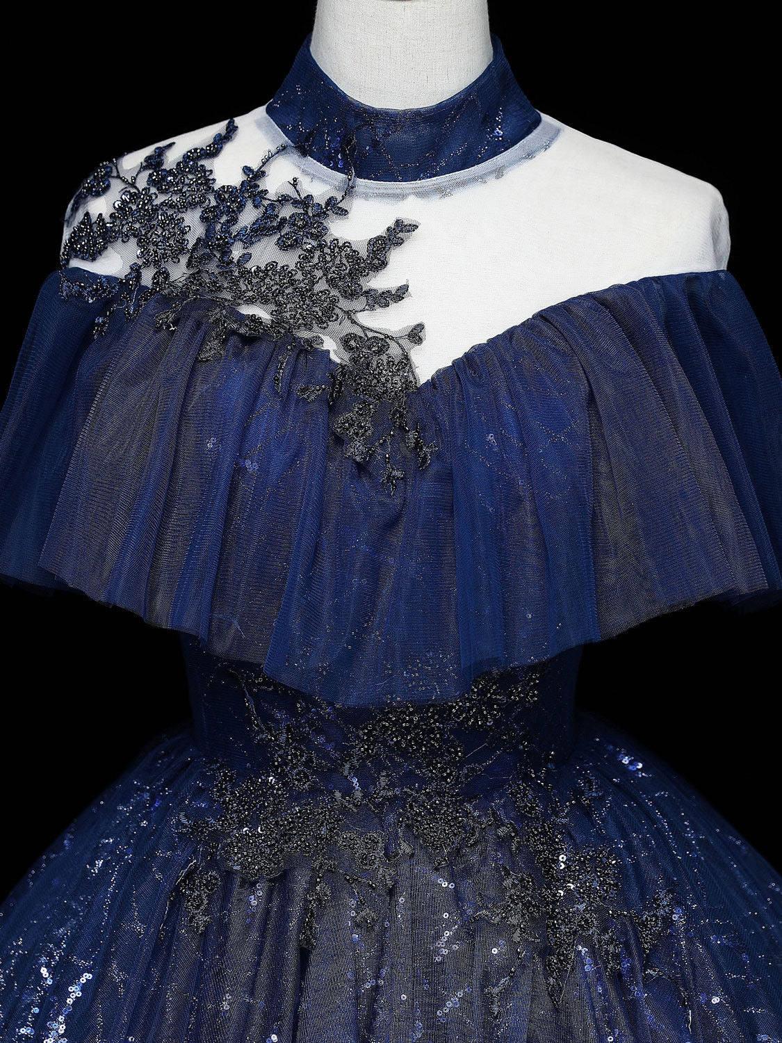 Dark Blue Long Prom Dress, Blue Tulle Formal Gown Graduation Dresses US 4 / Dark Blue Dark Blue Long Prom Dress, Blue Tulle Formal Gown Graduation Dresses US 4 / Dark Blue