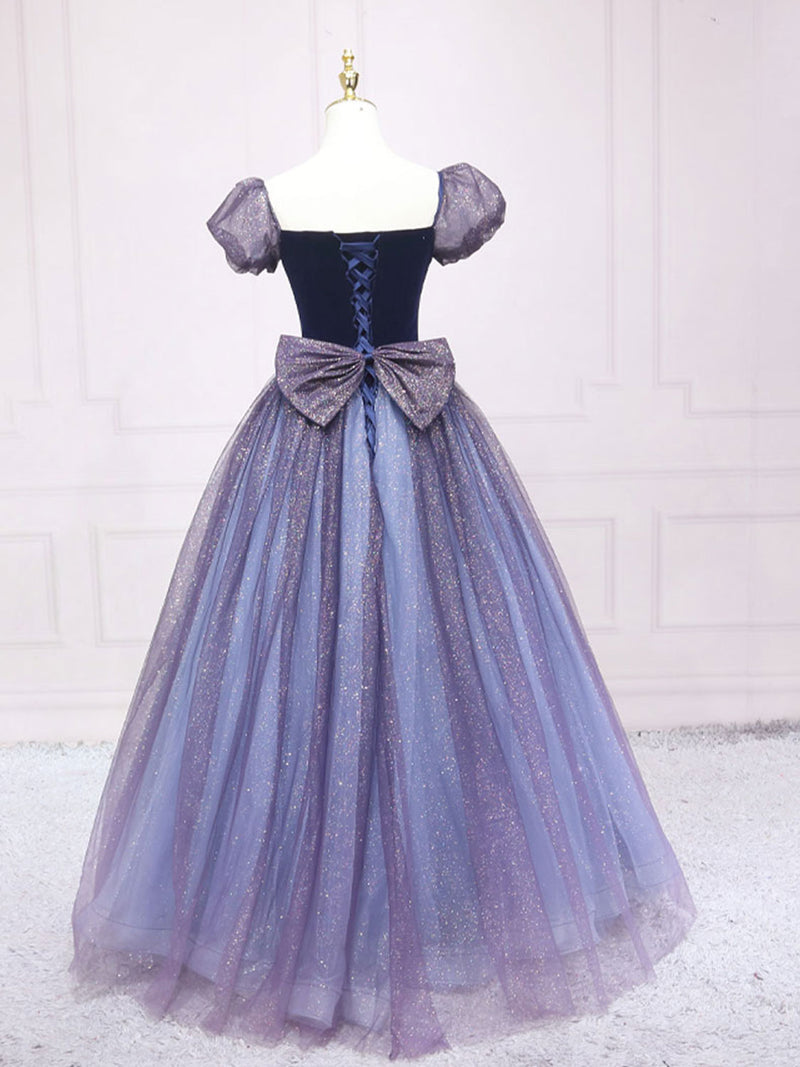 purple shiny prom dress purple mermaid prom dress Purple Sequins Long Mermaid Prom Dress, Shiny V-Neck Evening Dress