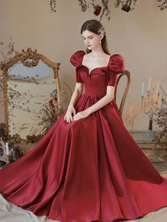 Burgundy Formal Evening Dress