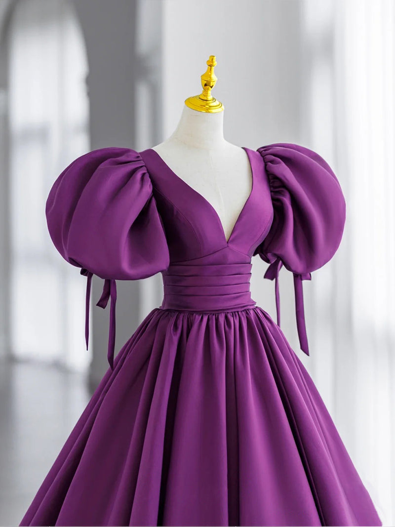 big puffy purple dress Purple Big Feather Trumpet Strapless Sequin Formal Dress