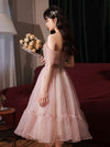 Pink One Shoulder Short Prom Dress, Cute Puffy Pink Homecoming Dresses