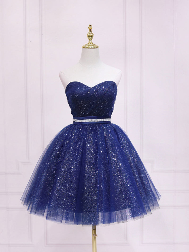 blue puffy mini dress Stephanie Light Blue Short Puff Sleeve Mini Dress