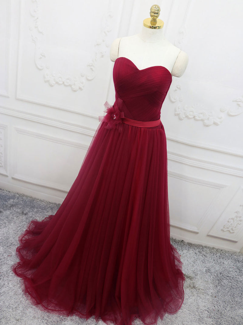  Burgundy Bridesmaid Dress