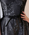 Black Tulle A Line Short Prom Dress, Black Homecoming Dress