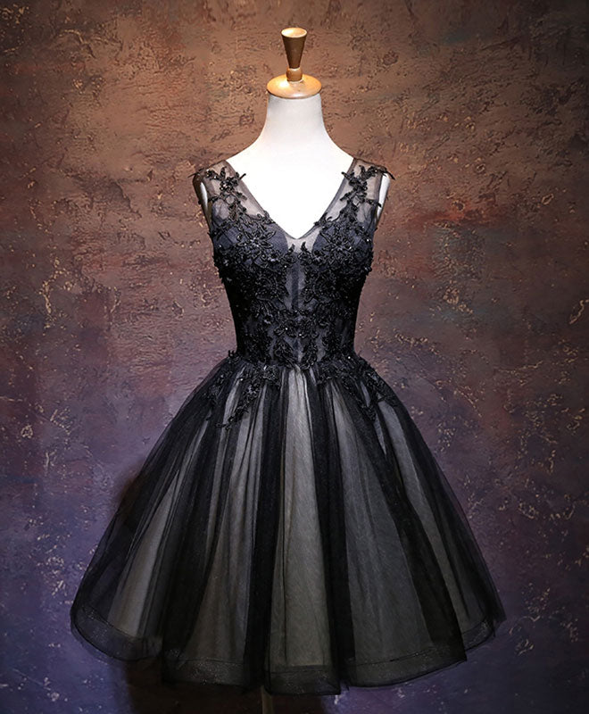 lace dress short Sheer Scalloped-Lace Long-Sleeve Mini in Black - S / Lined Light weight material Mini length Body con Slight stretch Fully lined with lace outer Scoop neckline Long sleeves style Front cutout Tie A Line V Neck Short