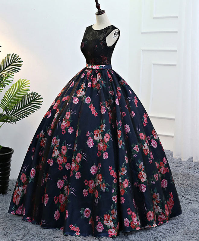 Black Lace Long Prom Gown, Black Evening Dress – shopluu