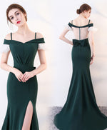 Green Long Prom Dress, Mermaid Green Formal Bridesmaid Dresses