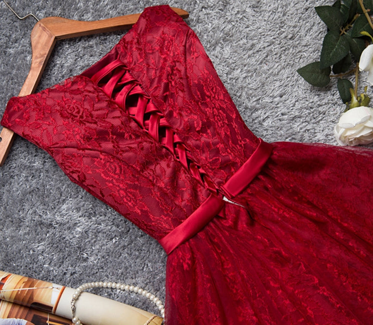 dark red short prom dresses Red African Beaded Mini prom websites with Short Wers for Homecoming Party and Formal Events
