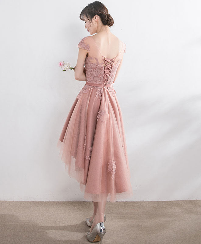 Cut Lace Tulle Short Prom Dress, High Low Evening Dress – shopluu