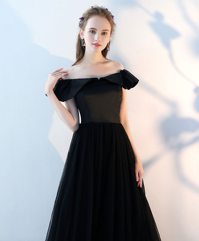 Black Long Prom Dress, Black Long Formal Evening Dress