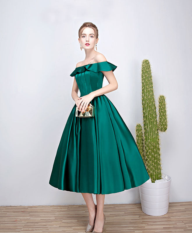 Simple Dark Green Short Prom Dress, Green Homecoming Dress – shopluu