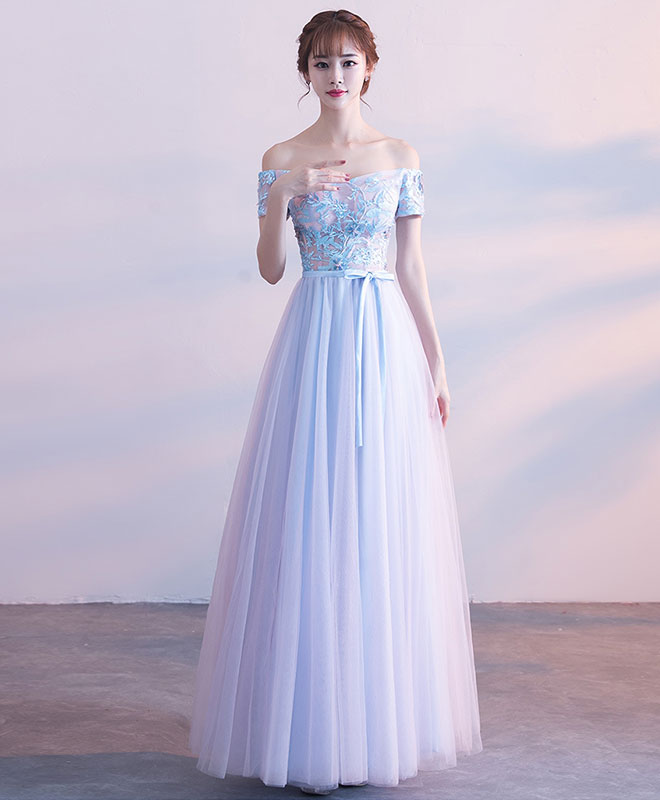 Cut Lace Tulle Long Prom Dress, Lace Evening Dress