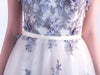 Gray Tulle Lace Short Prom Dress, Homecoming Dress