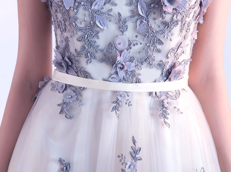 Silver Gray Short Lace Prom Dresses, Grey Short Lace Formal Homecoming Dresses, US 14 / Gray as Pics / No Rush Silver Gray Short Lace Prom Dresses, Grey Short Lace Formal Homecoming Dresses, US 14 / Gray as Pics / No Rush