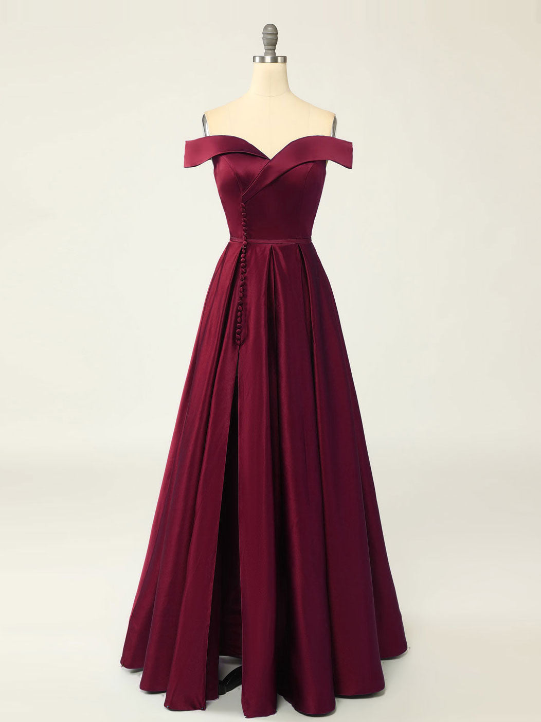 A-Line Green Off Shoulder Long Prom Dresses, Green Formal Evening Dres shopluu A-Line Green Off Shoulder Long Prom Dresses, Green Formal Evening Dres shopluu
