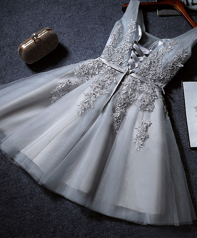 Cute A Line Tulle Lace Short Prom Dress, Homecoming Dress shopluu Cute A Line Tulle Lace Short Prom Dress, Homecoming Dress shopluu