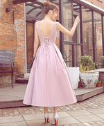 Stylish Pink V Neck Short Prom Dress,  Evening Dress