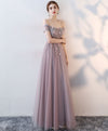 Elegant Lace Tulle Long Prom Dress, Lace Evening Dress