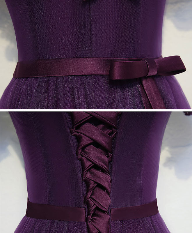 Cute Purple High Low Prom Dress, Purple Homecoming Dresses US 4 / Purple Cute Purple High Low Prom Dress, Purple Homecoming Dresses US 4 / Purple