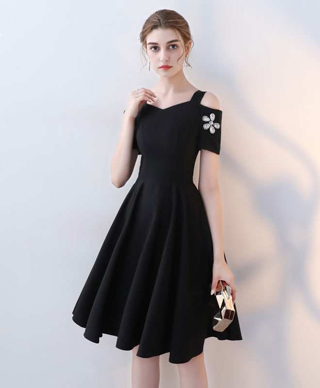 Cute Black Short Prom Dress, Short Party Dress