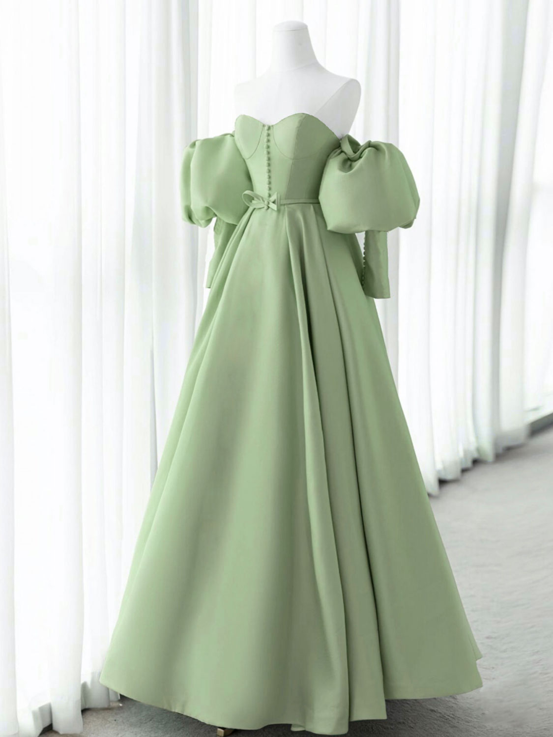 Sage Long Prom Dresses