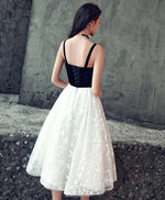 Cute Black And White Short Prom Dress, Homecoming Dress