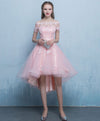 Cute Lace Tulle Short Prom Dress, Lace Evening Dress