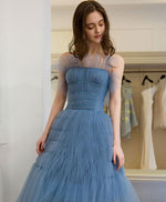 Cute Blue Tulle Short Prom Dress, Homecoming Dress